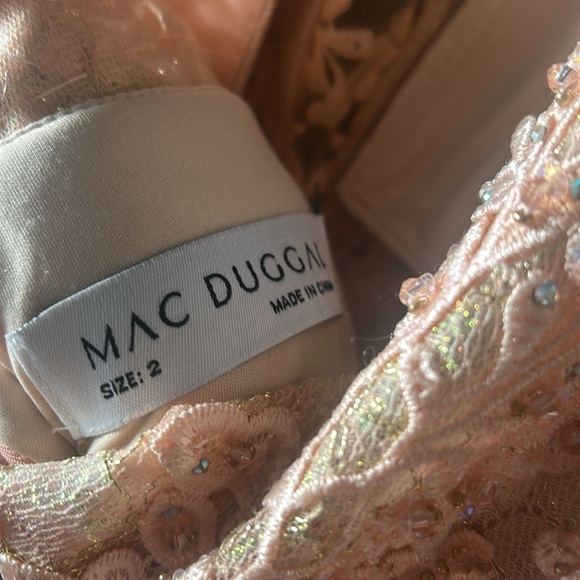 Mac Duggal 79341 NWOT Godet Skirt Lace Dress - Picture 7 of 7